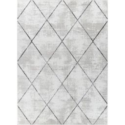 Tapis Géométrique Berbère – Blanc et Gris – 160x213cm