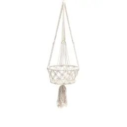 Porte-plante en coton blanc L