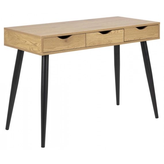 Bureau scandinave avec tiroirs noir