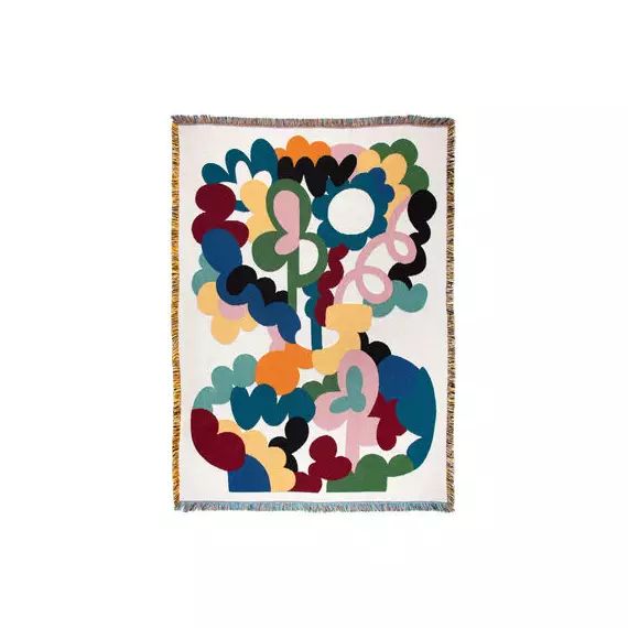 Plaid Plaid en Tissu, Coton recyclé – Couleur Multicolore – 19.83 x 19.83 x 19.83 cm – Designer Micke  Lindebergh