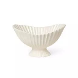 Centre de table Fountain en Céramique, Grès – Couleur Blanc – 41 x 30.5 x 24 cm