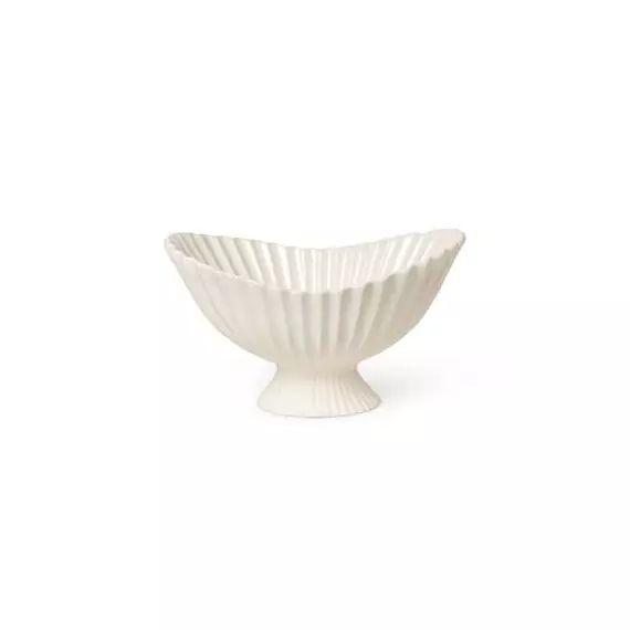 Centre de table Fountain en Céramique, Grès – Couleur Blanc – 41 x 30.5 x 24 cm