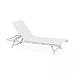Bain de soleil pliant en aluminium blanc
