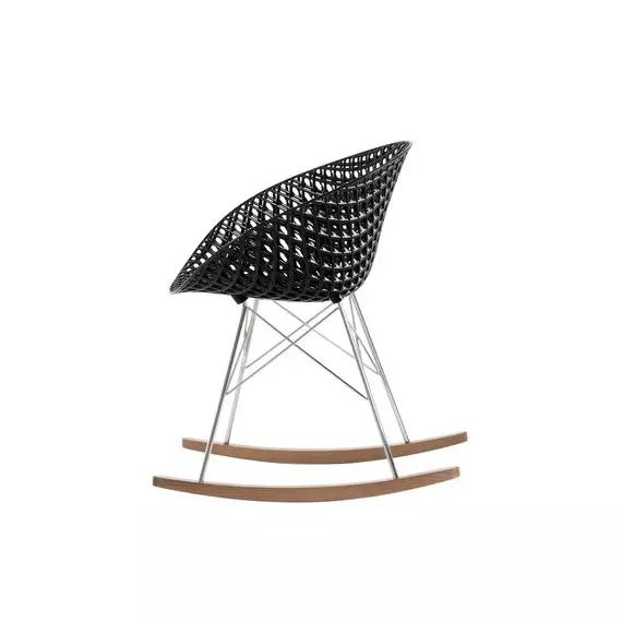 Rocking chair Smatrik en Plastique, Bois – Couleur Noir – 58.28 x 61 x 77 cm – Designer Tokujin Yoshioka