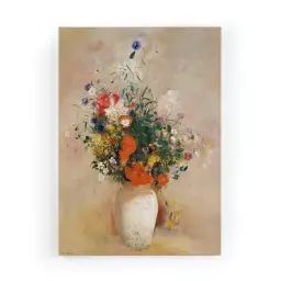 Peinture sur toile 60×40 imprimé HD pot de fleurs