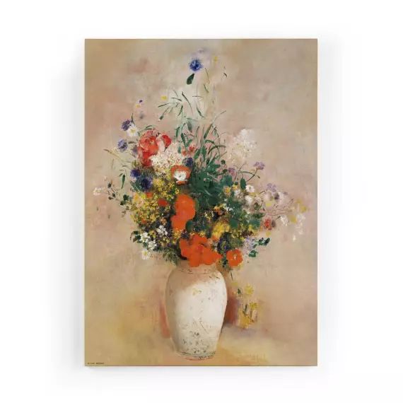 Peinture sur toile 60×40 imprimé HD pot de fleurs