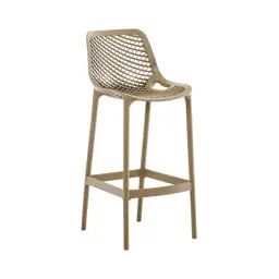 Tabouret de bar d’extérieur avec repose-pieds similicuir Boue