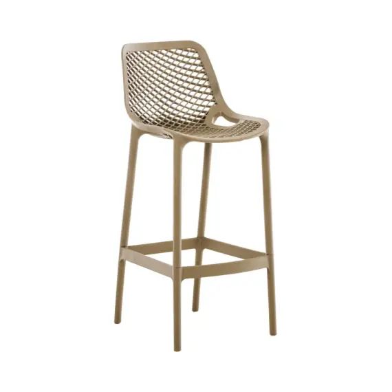 Tabouret de bar d&rsquo;extérieur avec repose-pieds similicuir Boue