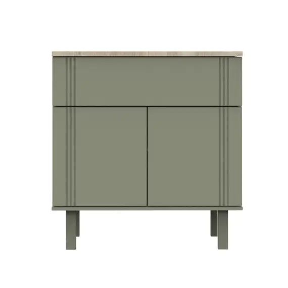Commode 1 tiroir 50x90cm vert kaki