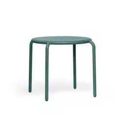 Table ronde Toní en Métal, Aluminium peinture poudre – Couleur Vert – 78.62 x 78.62 x 76 cm – Designer Erik  Stehmann