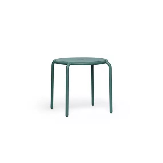 Table ronde Toní en Métal, Aluminium peinture poudre – Couleur Vert – 78.62 x 78.62 x 76 cm – Designer Erik  Stehmann