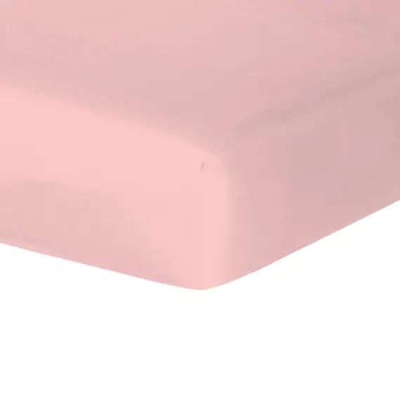 Drap housse satin de coton  160x200x30 rose
