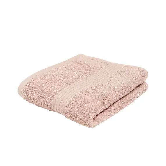 Serviette de bain uni en coton rose 50×90