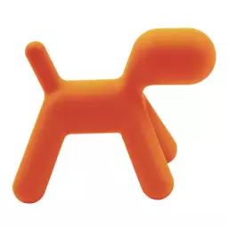 Chaise enfant PUPPY en Plastique, Polyéthylène rotomoulé – Couleur Orange – 56.5 x 34 x 45 cm – Designer Eero Aarnio