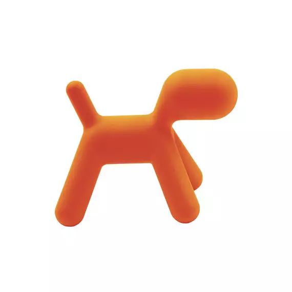 Chaise enfant PUPPY en Plastique, Polyéthylène rotomoulé – Couleur Orange – 56.5 x 34 x 45 cm – Designer Eero Aarnio
