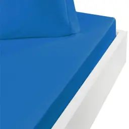Drap housse en coton bonnet 30cm océan 160×200 cm