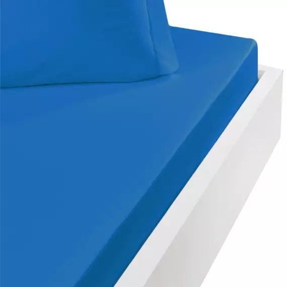 Drap housse en coton bonnet 30cm  océan 160×200 cm