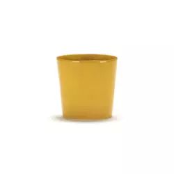 Tasse à café Feast en Céramique, Grès émaillé – Couleur Jaune – 14.42 x 14.42 x 7.5 cm – Designer Ivo Bisignano