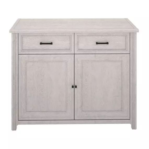 Buffet 2 portes/ 2 tiroirs DAISY imitation chêne blanchi