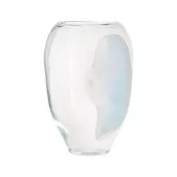 Vase transparent en verre Ø21,5xH35cm