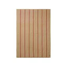Couverture Grand en Tissu, Lin,Plumes – Couleur Marron – 30 x 30 x 30 cm