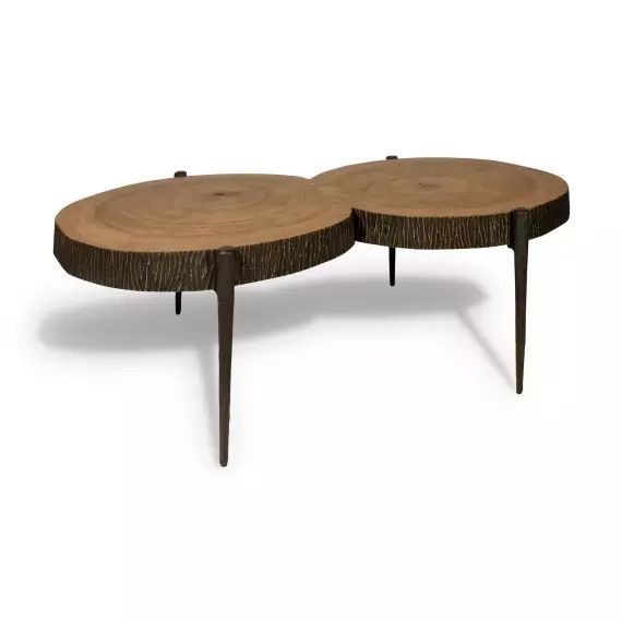 Table basse en bois d’acacia massif h43cm
