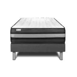 Ensemble VITALPOWER ZEN 90 x 200 cm sommier Kit gris