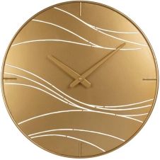 Horloge vagues en métal doré D40