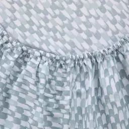 Drap housse en percale de coton a motif 200 x 200 cm