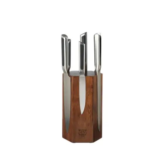 Lot de 7 couteaux en inox noir