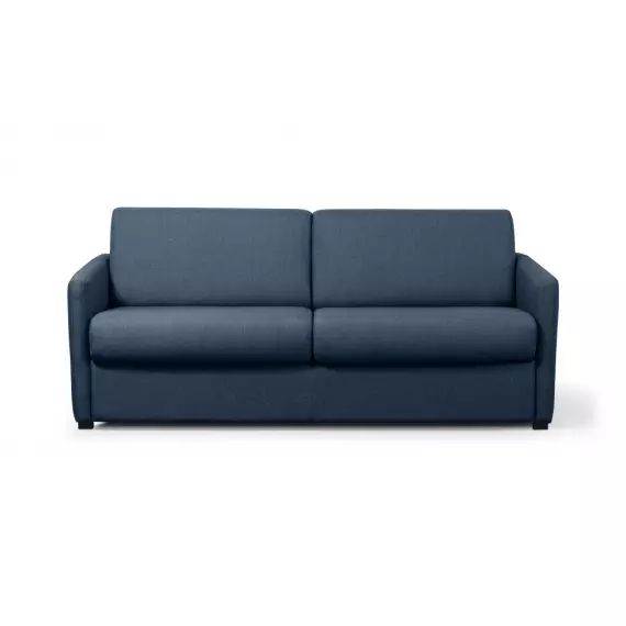 Canapé convertible express 3 places en tissu bleu foncé – 140x190cm