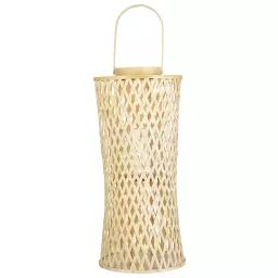 Lanterne en bambou ton naturel 58 cm