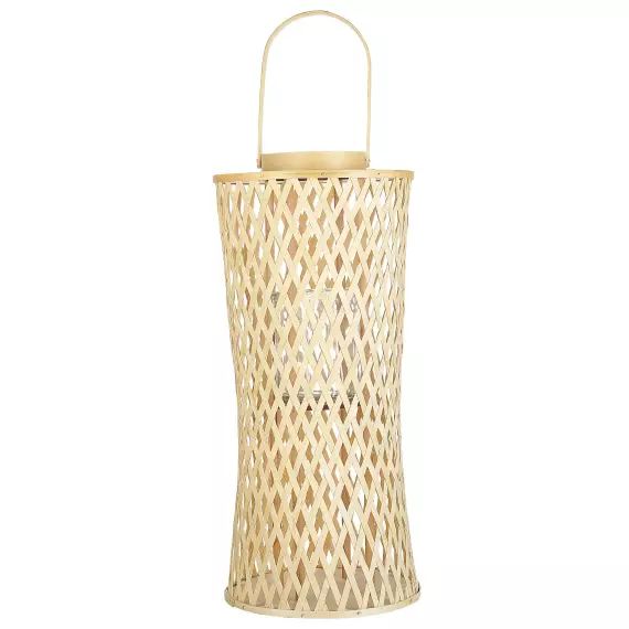 Lanterne en bambou ton naturel 58 cm