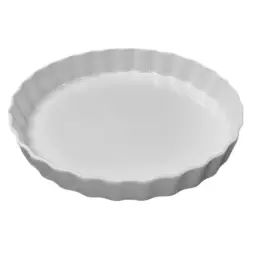 Moule à tarte 30 cm en porcelaine  blanc