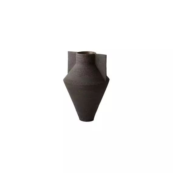 Vase Jana en Céramique, Céramique brute – Couleur Noir – 37.8 x 37.8 x 34.7 cm – Designer Antonio Forteleoni