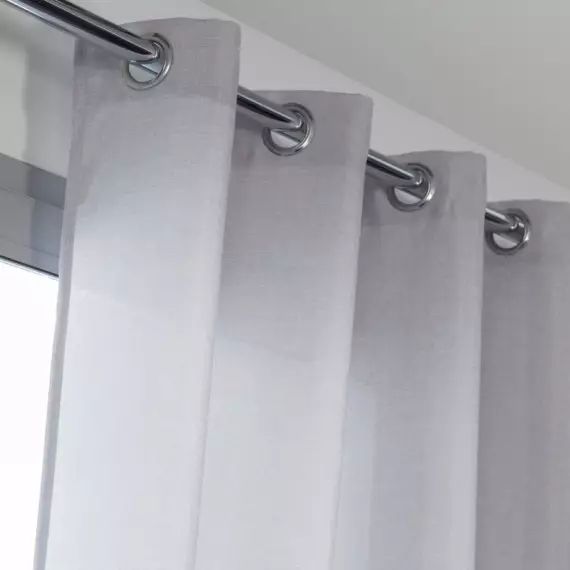 Rideau tamisant, Copenhague gris l.140 x H.250 cm