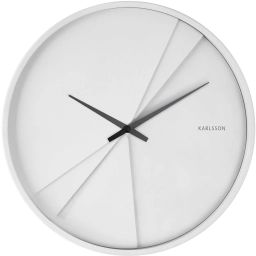 Horloge ronde en bois lines 30 cm blanc