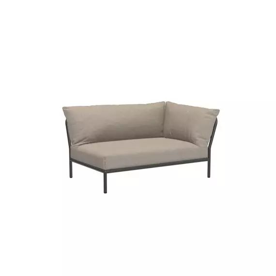 Canapé de jardin modulable Level 2 en Tissu, Tissu Sunbrella Heritage – Couleur Beige – 139 x 92.5 x 68.5 cm – Designer Henrik  Pedersen