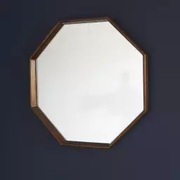 Miroir octogonal en bois de mindy D60
