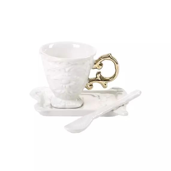 Tasse à café I-Wares en Céramique, Porcelaine – Couleur Or – 13 x 10 x 7 cm – Designer Selab