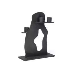 Chandelier Erode en Métal, Fonte d’aluminium recyclée – Couleur Noir – 21 x 8 x 27.4 cm – Designer Trine Andersen