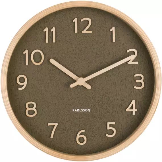 Horloge pure small bois vert