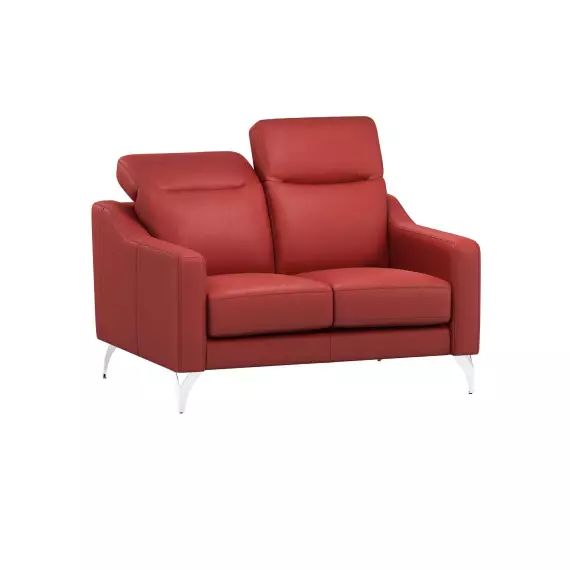 Canapé cuir avec têtières relevables Ben