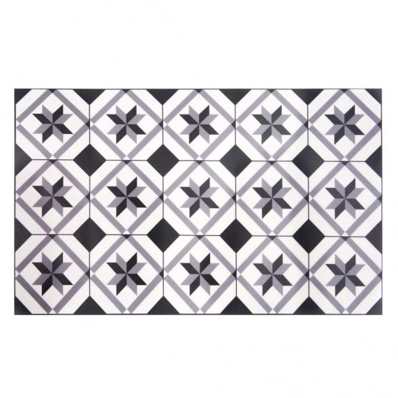 Tapis en vinyle motifs carreaux de ciment 50×80