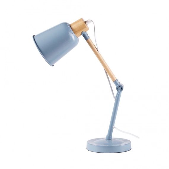 Lampe de bureau en métal bleu