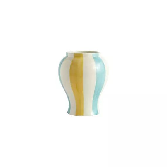 Vase Sobremesa en Céramique, Grès émaillé – Couleur Vert – 19 x 19 x 25 cm – Designer Laila Gohar