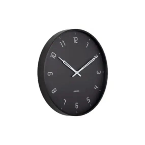 Horloge en métal noir D40cm