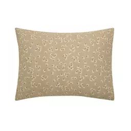 Taie d’oreiller imprimée en coton beige sable 50×70