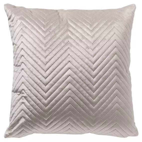 Housse de coussin beige en velours-40×40 cm avec motif