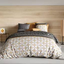 Parure de lit 1 place coton à motifs 140×200 cm